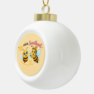 Meine Biene, Süße – Süßes romantisches Bienchen-Pa Keramik Kugel-Ornament