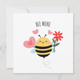 Meine Biene, Valentinskarte flach Feiertagskarte