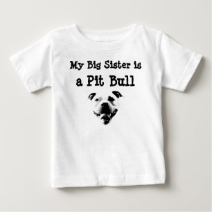 Meine Big Sister ist ein Pit Bull-Kinder-Shirt Baby T-shirt