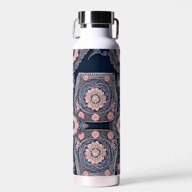 Meine blaue Purpurkünstlerin Trinkflasche (Vorne)