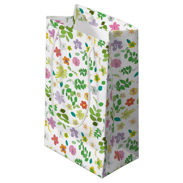 Meine Blume Design 6 Kleine Geschenktüte (Vorderseite Schrägansicht)