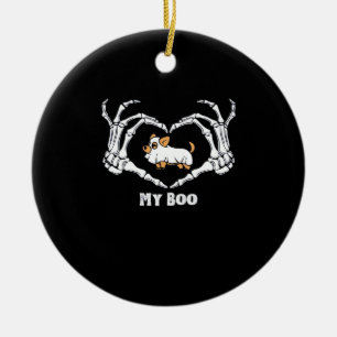 Meine Boo Chihuahua-Kostüme mit Skeletthörnchen Keramik Ornament
