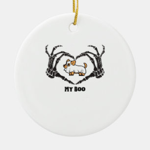 Meine Boo Chihuahua-Kostüme mit Skeletthörnchen Keramik Ornament