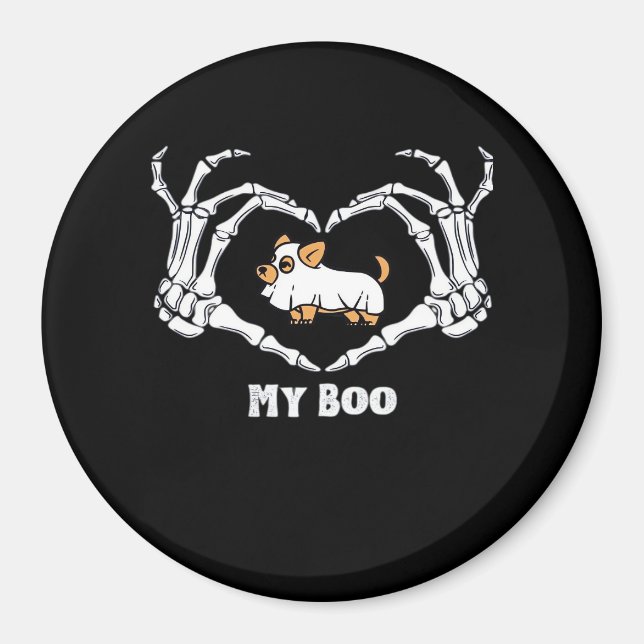 Meine Boo Chihuahua-Kostüme mit Skeletthörnchen Magnet (Vorne)