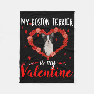 Meine Boston Terrier ist mein Valentine Schönes Ge Fleecedecke