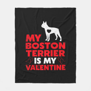 Meine Boston Terrier ist meine Valentine Boston Te Fleecedecke