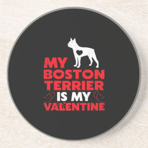 Meine Boston Terrier ist meine Valentine Boston Te Getränkeuntersetzer