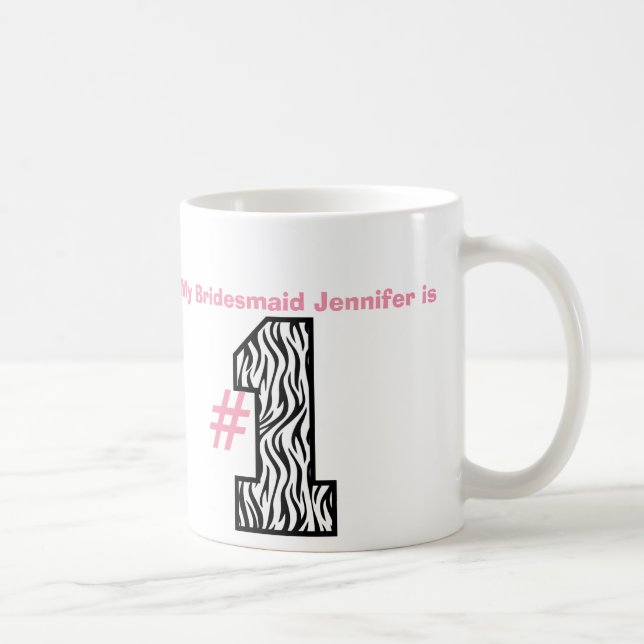 Meine BRAUTJUNGFER ist Name-Tassen-Geschenk der Kaffeetasse (Rechts)