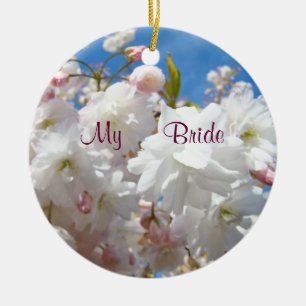 Meine Brautverzierungen Weiße Blüten Hochzeiten Keramik Ornament