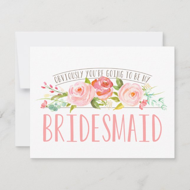 Meine Bridesmaid Rose Garden Einladung (Vorderseite)