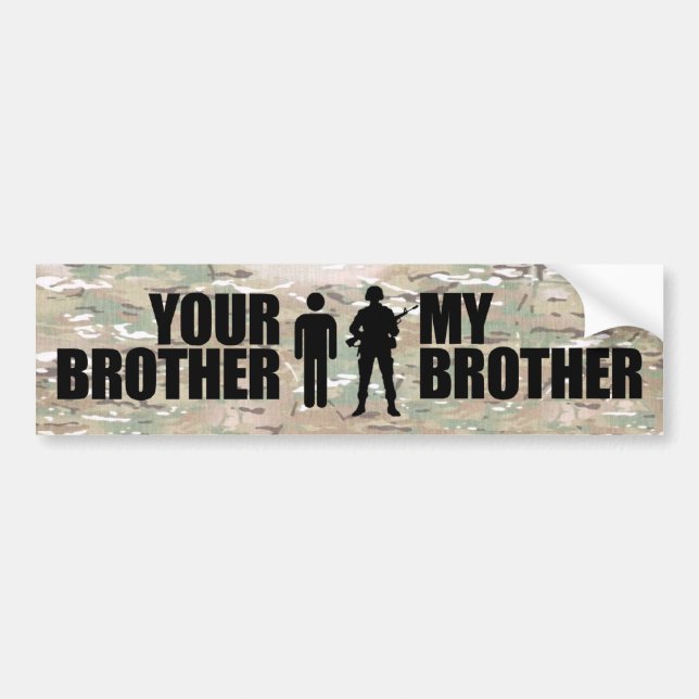 Meine Bruder-Aufschläge im Militär Autoaufkleber (Vorne)