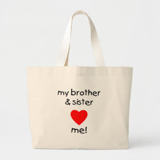 Meine Bruder-u. Schwester-Liebe ich Jumbo Stoffbeutel