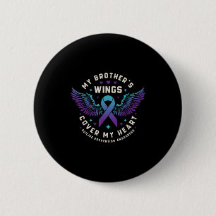 Meine Brüder Wings decken meine Herz-Suizidprävent Button