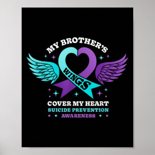 Meine Brüder Wings decken meine Herz-Suizidprävent Poster