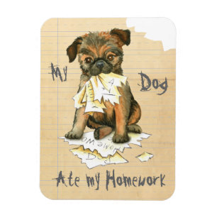 Meine Brüsseler Griffon Ate Meine Hausaufgaben Magnet