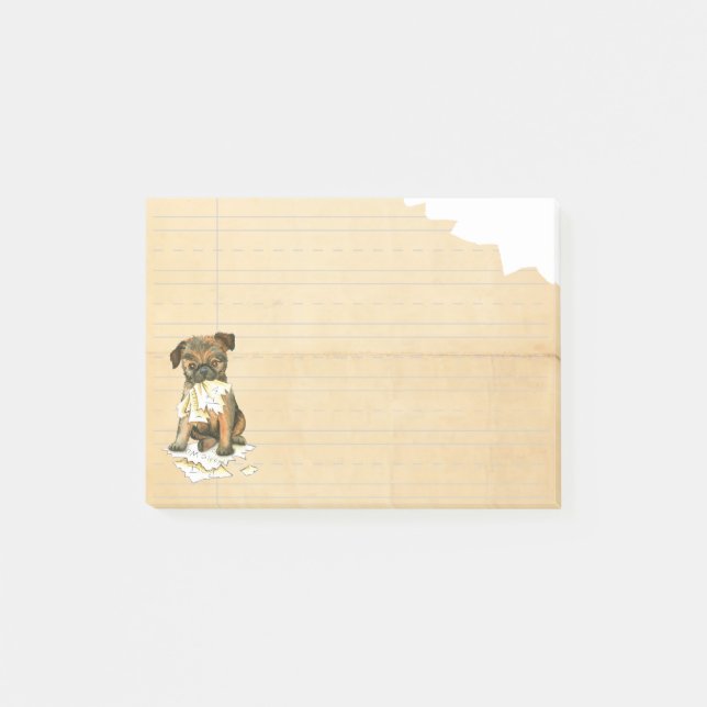 Meine Brüsseler Griffon Ate Meine Hausaufgaben Post-it Klebezettel (Vorderseite)