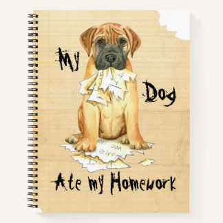 Meine Bullmastiff Ate Meine Hausaufgaben Notizbuch