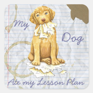 Meine Chessie Ate My Lessingplan Quadratischer Aufkleber