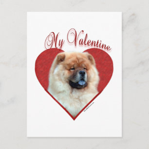 Meine Chow Chow Valentine Feiertagspostkarte