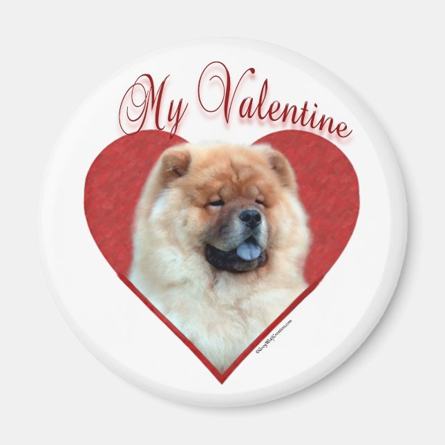 Meine Chow Chow Valentine Magnet (Vorne)