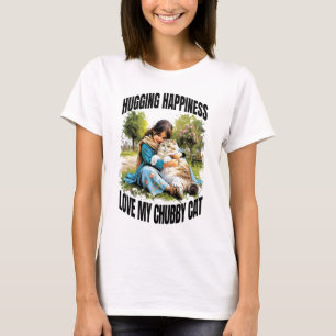 Meine Chubby Cat Women White T-Shirt