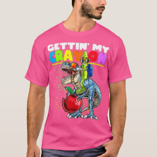 Meine Cray auf Dinosaurier Crayon zurück zu den Ki T-Shirt