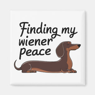 Meine Dackel Frieden finden - Dackel Lover Magnet