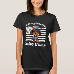 Meine Dackel hasst Trump Dogs Kamala Harris Vote T-Shirt