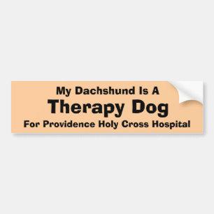 Meine Dackel ist ein Therapie-Hund Autoaufkleber