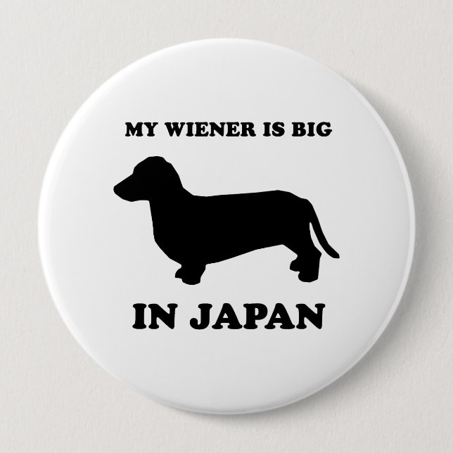 Meine Dackel ist in Japan groß Button (Vorderseite)