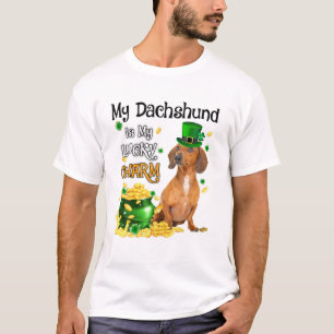 Meine Dackel ist mein Glücksbringer Niedlicher Hun T-Shirt