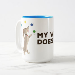 Meine Dackel tut Tricks Zweifarbige Tasse