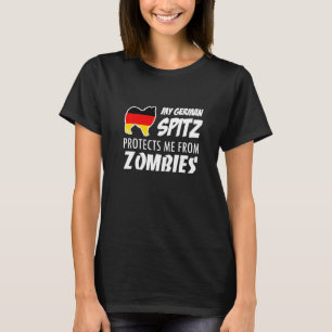 Meine deutsche Spitz schützt mich vor Zombies T-Shirt