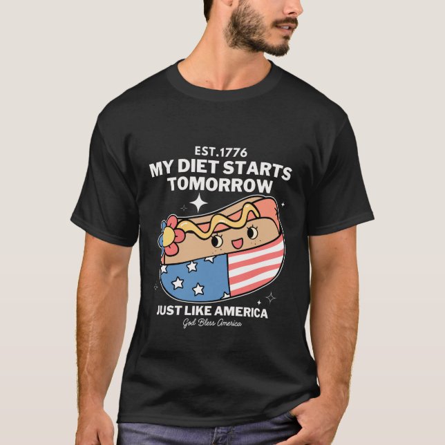 Meine Diät beginnt morgen T-Shirt (Vorderseite)