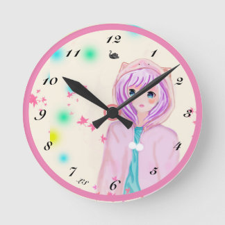 Meine digitalen zeichnend Kinder Acryl Wall Clock  Runde Wanduhr