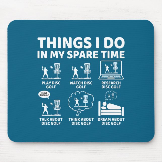 Meine Dinge Freizeit Disc Golf Mousepad (Vorne)