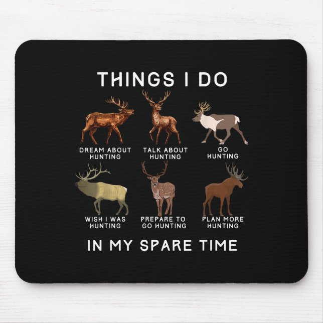 Meine Dinge Freizeit Elch Hirsch Mousepad (Vorne)