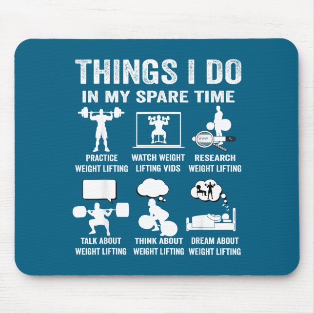 Meine Dinge Freizeit Hobby Gewicht Mousepad (Vorne)