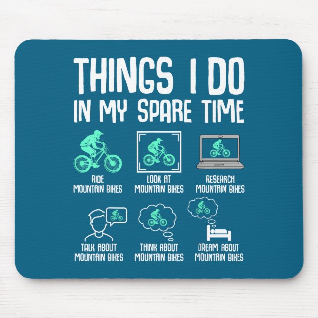 Meine Dinge Freizeit Mountainbike Mousepad (Vorne)