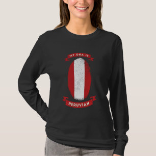 Meine DNA ist peruanisch Peru Flag Fingerprint Nat T-Shirt