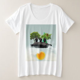 Meine drei Affen Große Größe T-Shirt