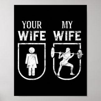 Meine Ehefrau, deine Ehefrau, die Bodybuilding wäs Poster