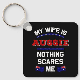 Meine Ehefrau ist Australisch Aussie Down Under Mo Schlüsselanhänger