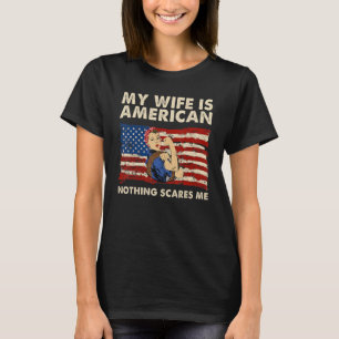 Meine Ehefrau ist die amerikanische Stolperflagge T-Shirt