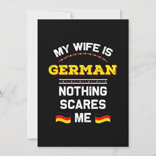 Meine Ehefrau ist die deutsche Alemania Republic G Einladung (Vorderseite)