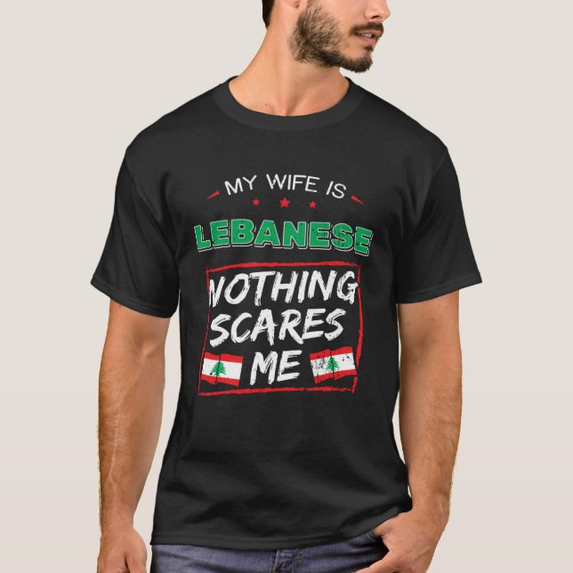 Meine Ehefrau ist die Wurzel des libanesischen Erb T-Shirt (Vorderseite)
