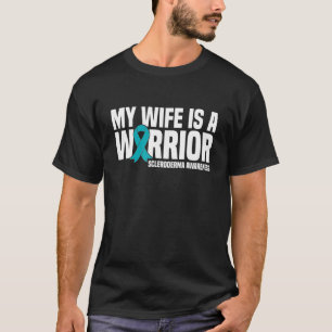 Meine Ehefrau ist eine Aquamarine Ribbon-Skleroder T-Shirt