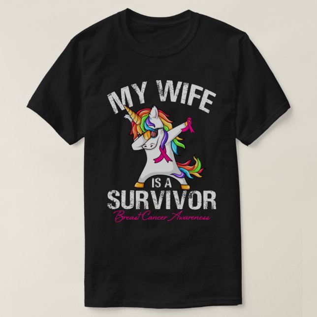 Meine EHEFRAU ist eine Überlebenserkrankung des Br T-Shirt (Design vorne)