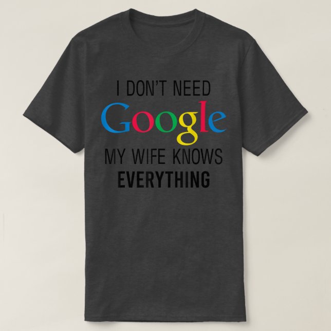 Meine Ehefrau kennt alles Funny Husband Vater Groo T-Shirt (Design vorne)