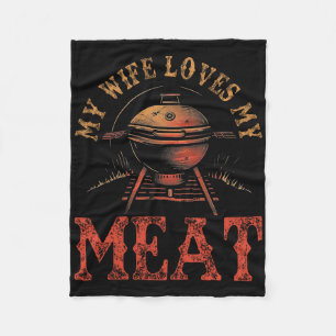 Meine Ehefrau Liebe meine Meetings Funny Pun Grill Fleecedecke